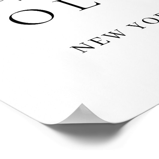 Elegante minimalistische eenvoudige welkom bruilof poster (Hoek)