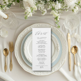 Elegante Minimalistische Eenvoudige Witte Laten we Menu