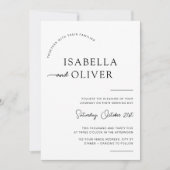 Elegante minimalistische eenvoudige zwart-witte br kaart (Voorkant)