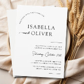 Elegante minimalistische eenvoudige zwart-witte br kaart