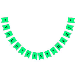 Elegante minimalistische effen neon lente groene k vlaggetjes