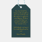 Elegante Minimalistische Eid Mubarak Cadeau Cadeaulabel (Achterkant)