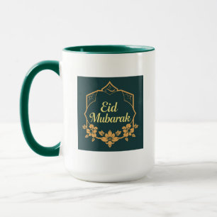 Elegante Minimalistische Eid Mubarak Mok – Smaragd
