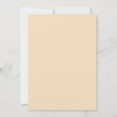 Elegante minimalistische elegante warme beige brui kaart (Achterkant)