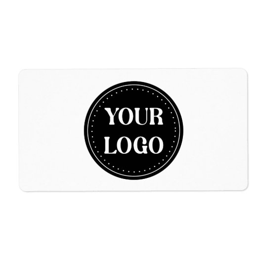 Elegante, minimalistische en strakke zwarte QR-cod Etiket (Voorkant)