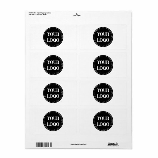 Elegante, minimalistische en strakke zwarte QR-cod Etiket (Full Sheet)