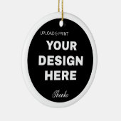 Elegante, minimalistische en strakke zwarte QR-cod Keramisch Ornament (Rechts)