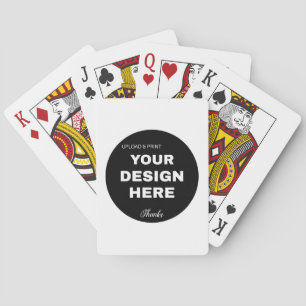 Elegante, minimalistische en strakke zwarte QR-cod Pokerkaarten