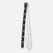 Elegante, minimalistische en strakke zwarte QR-cod Stropdas (Achterkant)