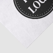 Elegante, minimalistische en strakke zwarte QR-cod Tissuepapier (Detail)