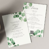 Elegante minimalistische Eucalyptus All-in-One bru Kaart