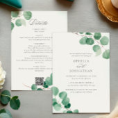 Elegante minimalistische Eucalyptus All-in-One bru Kaart