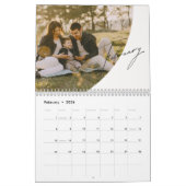 Elegante minimalistische familiefotokalender kalender (Feb 2026)