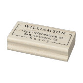 Elegante minimalistische familienaam retouradres rubberstempel (Stempel)