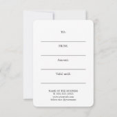 Elegante minimalistische faux goud zwart wit (Achterkant)