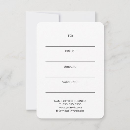 Elegante minimalistische faux goud zwart wit (Achterkant)