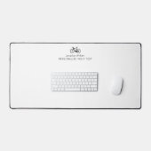 Elegante minimalistische fiets retro naam wit bureaumat (Keyboard & Muis)