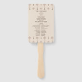 Elegante minimalistische Floral Art Deco bruiloft Handwaaier (Achterkant)
