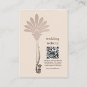 Elegante minimalistische Floral Art Deco bruiloft Informatiekaartje (Voorkant)
