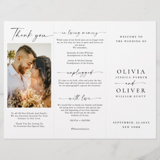 Elegante minimalistische foto bruiloft ceremonie p (Voorkant)