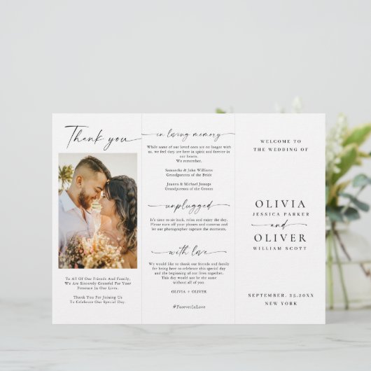 Elegante minimalistische foto bruiloft ceremonie p (Staand voorkant)