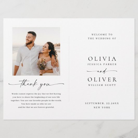 Elegante minimalistische foto bruiloft ceremonie p (Voorkant)