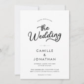 Elegante minimalistische foto bruiloft kaart (Voorkant)