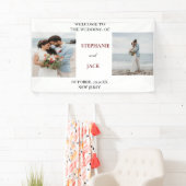Elegante minimalistische foto bruiloft welkom spandoek (Insitu)
