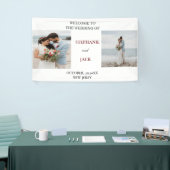 Elegante minimalistische foto bruiloft welkom spandoek (Beurs)