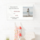 Elegante minimalistische foto bruiloft welkom spandoek (Insitu)