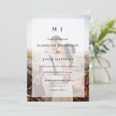 Elegante Minimalistische Foto Initiële Monogram Br Kaart (Staand voorkant)