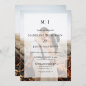 Elegante Minimalistische Foto Initiële Monogram Br Kaart (Voorkant / Achterkant)