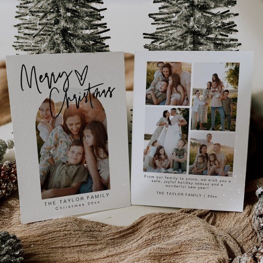 Elegante minimalistische foto kerst Kaart