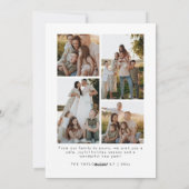 Elegante minimalistische foto kerst Kaart (Achterkant)