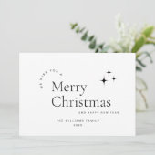 Elegante minimalistische foto Kerstmis groet Feestdagenkaart (Staand voorkant)