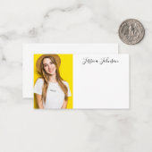 elegante minimalistische foto moderne kalligrafie notitiekaartje (Voorkant / Achterkant in situ)