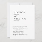 Elegante minimalistische foto QR code bruiloft Kaart (Voorkant)