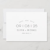 Elegante Minimalistische Foto Save The Date (Voorkant)