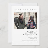 Elegante minimalistische foto Save the Date Kaart (Voorkant)
