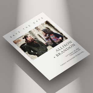 Elegante minimalistische foto Save the Date Kaart