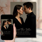 Elegante Minimalistische Foto Trouw Aankondiging