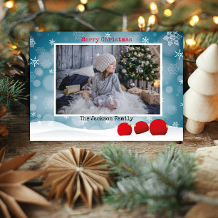 Elegante minimalistische foto typemachine letterty feestdagenkaart