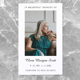 Elegante & Minimalistische Foto van een rouwgebed Visitekaartje