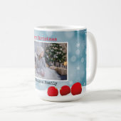 Elegante minimalistische foto Vrolijk Kerstfeest Koffiemok (Voorkant rechts)