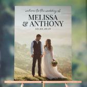 Elegante minimalistische foto welkom bruiloft acryl bord (Neutraal)