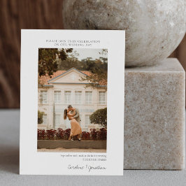 Elegante Minimalistische Fototrouwwebsite RSVP Chi Kaart