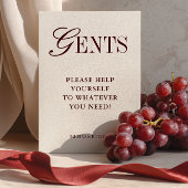 Elegante minimalistische Gents Badkamer Mand Teken Kaart