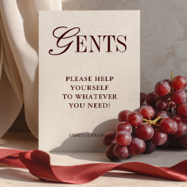 Elegante minimalistische Gents Badkamer Mand Teken Kaart