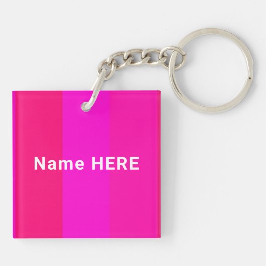 Elegante, minimalistische gepersonaliseerde naam o sleutelhanger (Achterkant)