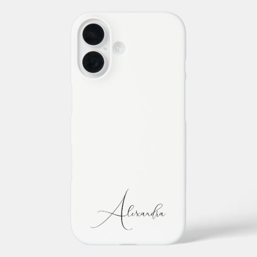 Elegante minimalistische gepersonaliseerde naam vo Case-Mate iPhone case (Achterkant)